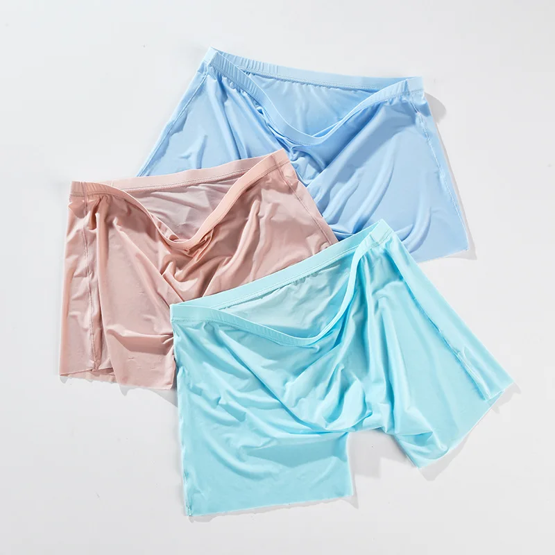 

4 шт./партия, мужские Бесшовные прозрачные трусы-боксеры