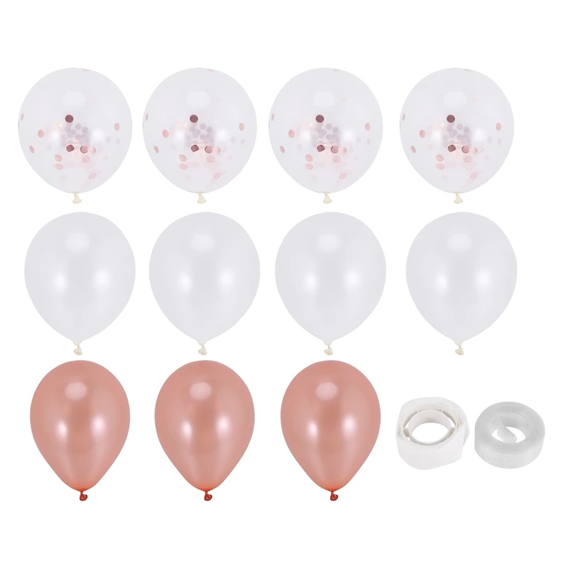 

132 IN 1 Rose Gold Balloons Arch Strip Kit Set Wedding Party Garland Decoration