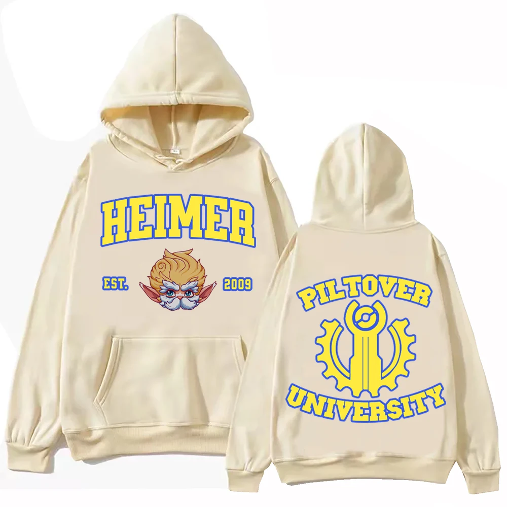 Горячая аниме Arcane-Heimerdinger толстовка Harajuku пуловер в стиле хип-хоп топы популярная