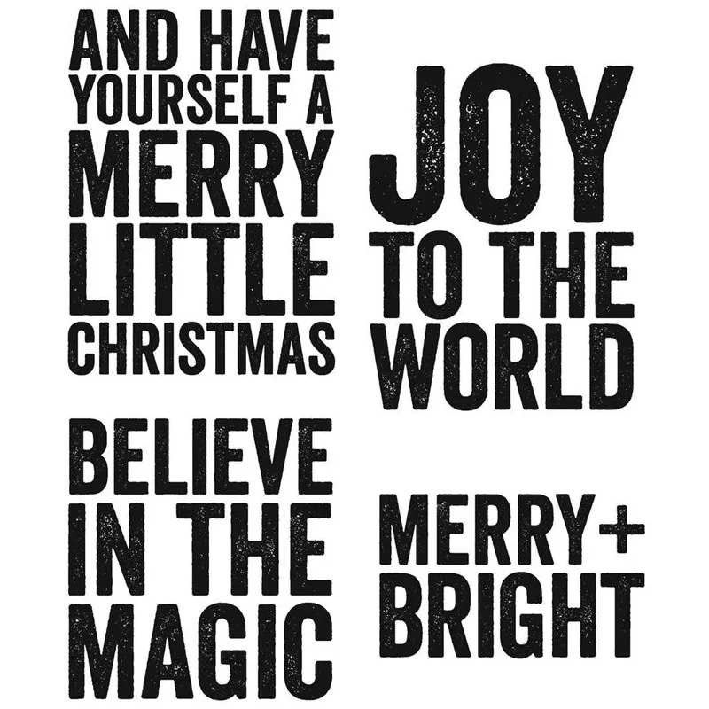 

Letters Jolly To The World Clear Stamp Card Album Photo Making DIY Scrapbooking Crafts Stencil For Decorative 2022 New