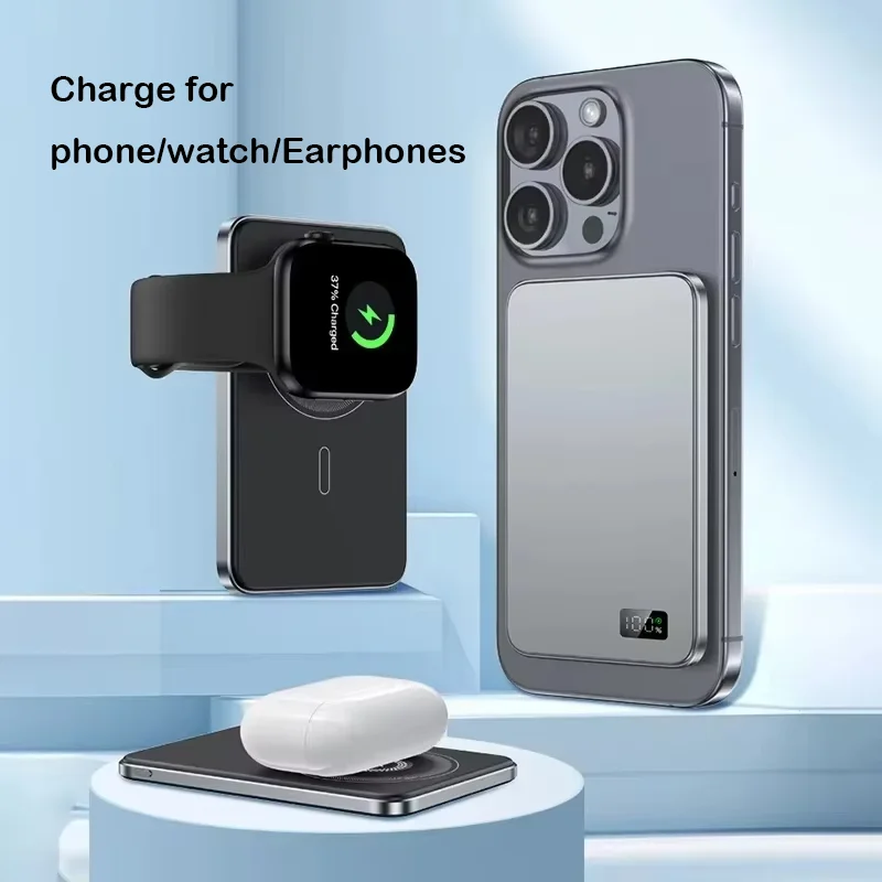 Фото VIVO 50000 мАч Магнитный беспроводной ультратонкий аккумулятор CCC Power Bank PD25W 3C Портативная батарея с быстрой зарядкой для Magsafe для iPhone Xiaomi №2