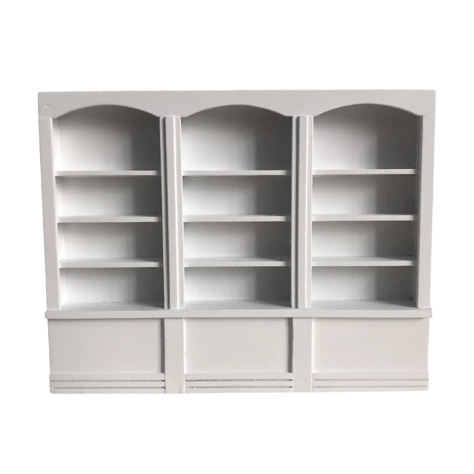 

Miniature Cabinet Dollhouse Decor Dolls House Accessories Simulation Wood 1:12 Scale Bookcase Dolls House Furniture Model