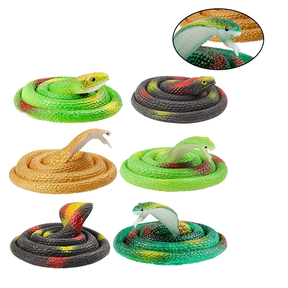 

Snake Toy Rubber Snakes Realistic Halloween Fake Pranks Prank Prop Party Scary Toys Simulated Trick Artificial Props Model Favor