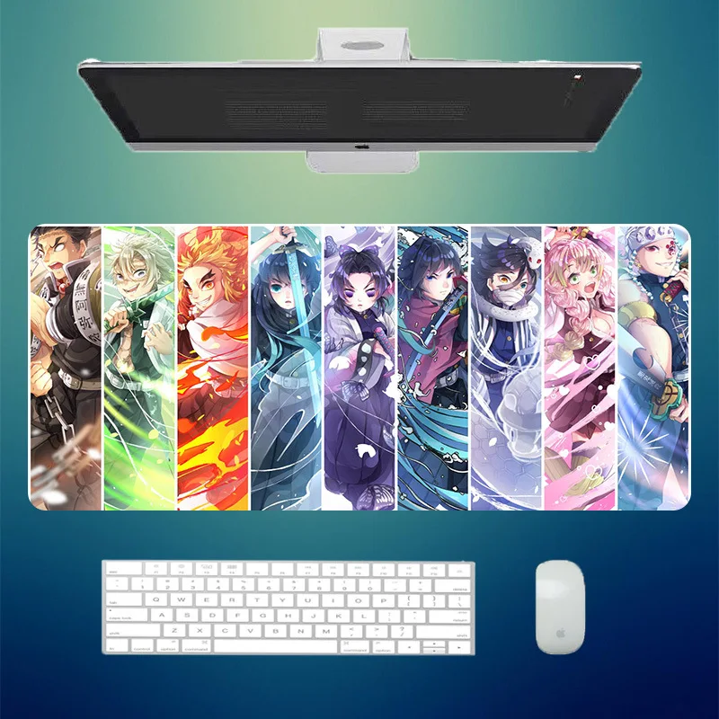 

Коврик для мыши 300x600x2 мм с аниме «рассекающий демонов», игровой коврик для мыши, компьютерный Настольный коврик, коврик для мыши с клавиатур...