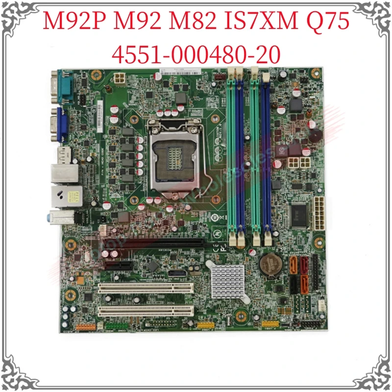 Новая материнская плата для ноутбука LENOVO ThinkCentre M92P M92 M82 IS7XM Q75 4551-000480-20, материнская плата M92P