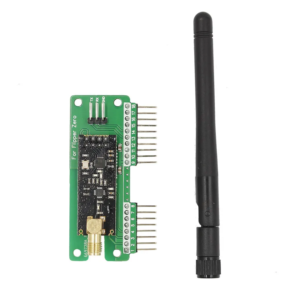 Модуль NRF24 из зеленого пластика для Flipper Zero Sniffer и Jacker мыши