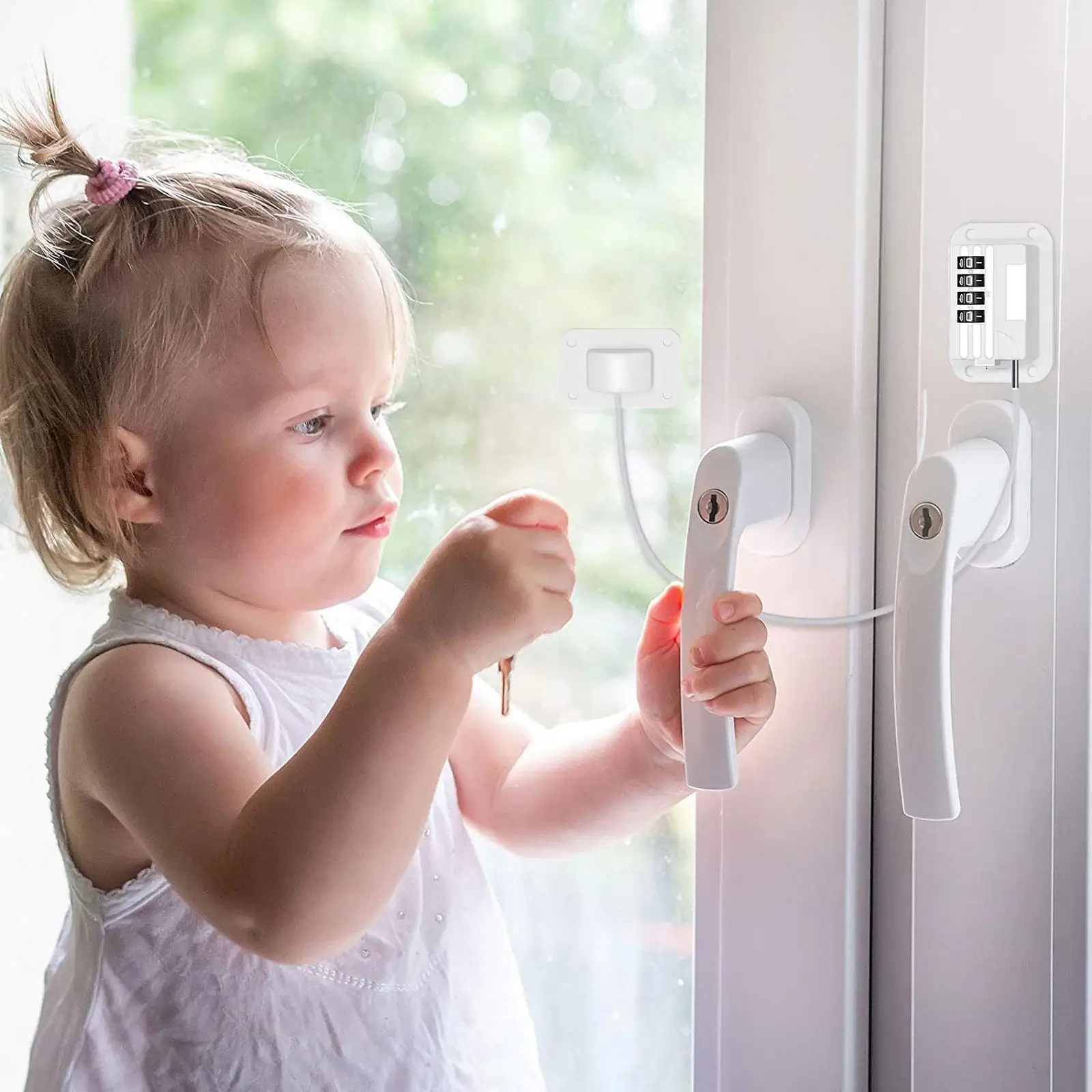 

Refrigerator Lock Child Window Lock High-rise Code Safety Building Lock Lock Window Proofing Punch-free Anti-fal U2m0