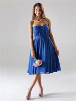 ball gown a line bridesmaid dress sweetheart neckline strapless sleeveless all celebrity styles tea length chiffon with ruched d