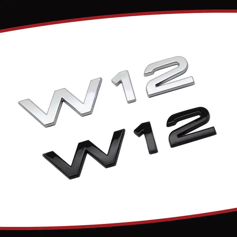 Высококачественный ABS гальванический W12Logo Автомобильная фотонаклейка для Audi A8