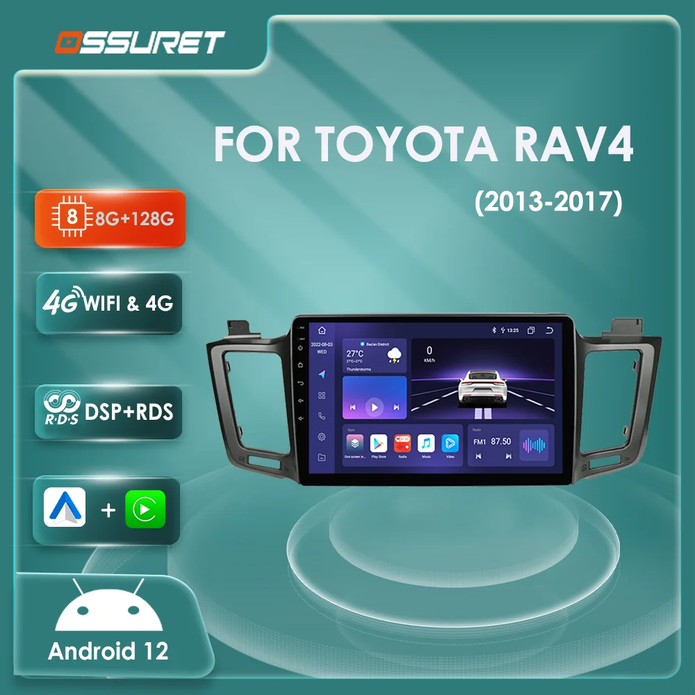 For Toyota Rav4 Rav 4 2013 2014 2015 2016 2017 Multimedia Player 4g Carplay 2din Gps Stereo Headunit