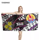 Банное полотенце TOADDMOS на Таити, полинезийский дизайн, быстросохнущее полотенце для мягкого лица, Пляжное впитывающее полотенце, комфортная мочалка toalla playa