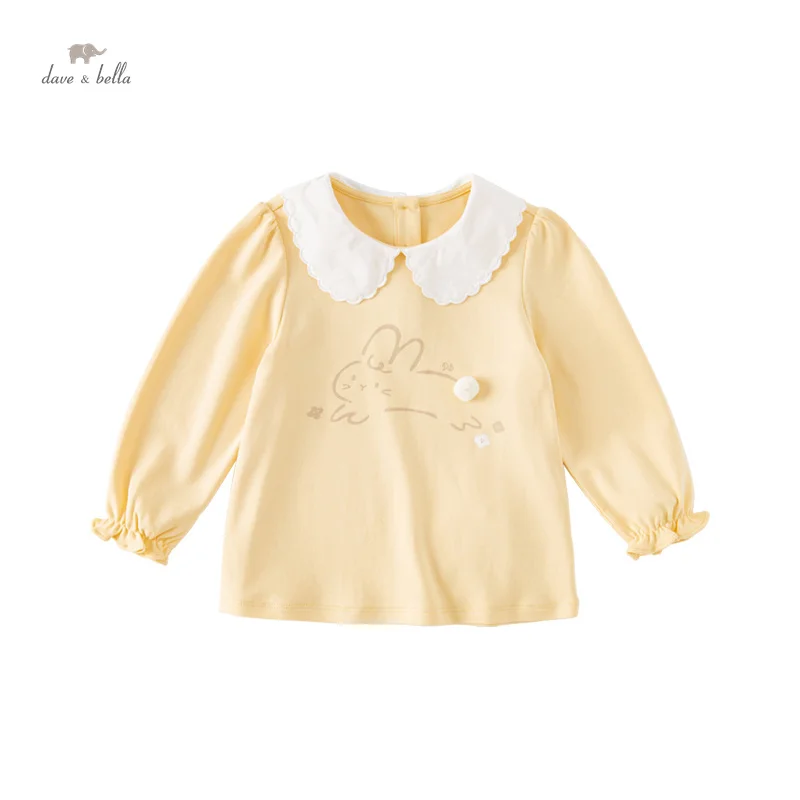 

Dave Bella 2023 New Autumn Girl's Baby T-Shirt Children Top Cotton Casual Sweet Lovely Gentle Outdoor Sport Party DB3237572