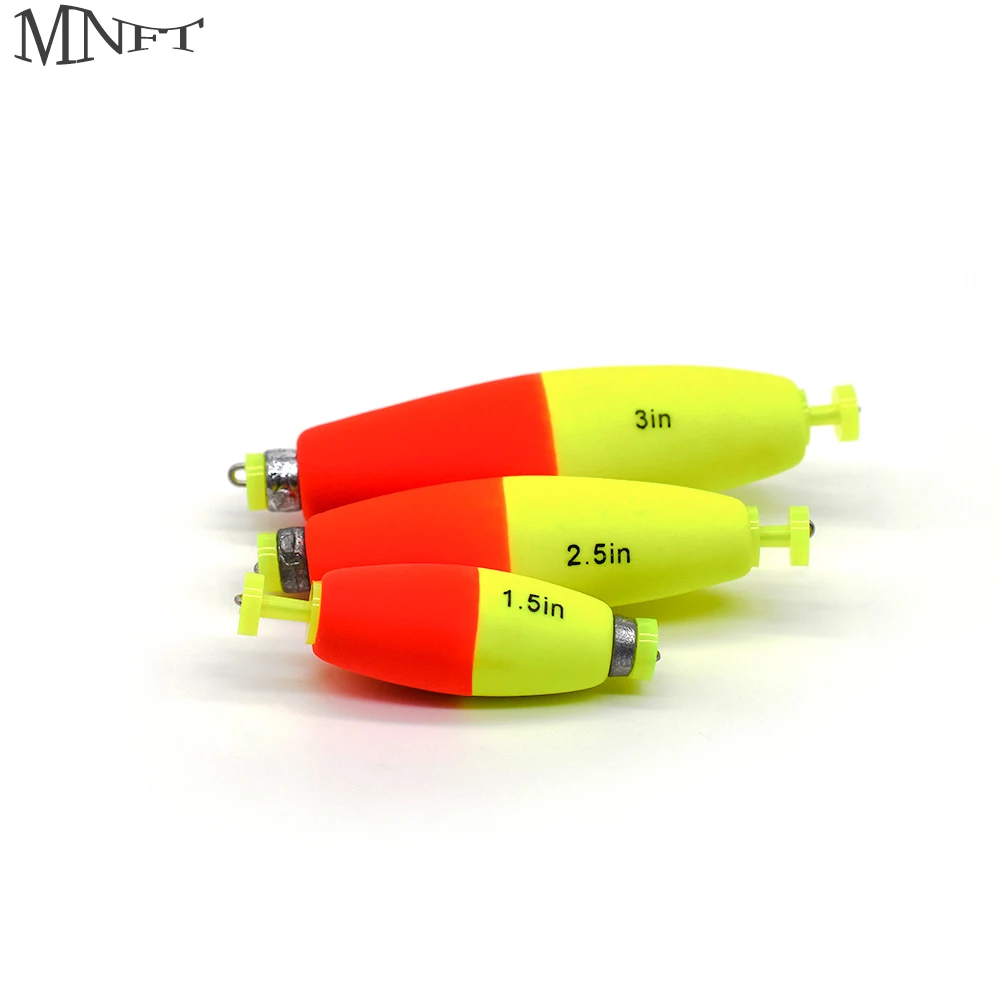

MNFT 3Pcs Fishing Foam Float Bobber EVA Foam Foam Buoy Weighted1.5in 2.5in 3in EVA Foam Float Weighted Cigar Floa