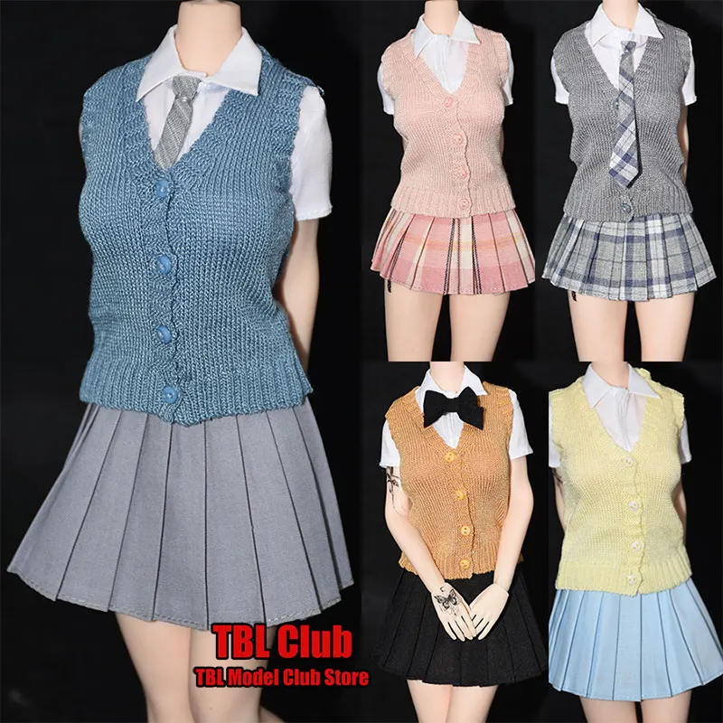 

Женский трикотажный свитер без рукавов, повседневный Однотонный пуловер с V-образным вырезом в стиле ретро, подходит для фигурок 12 дюймов, 1/6