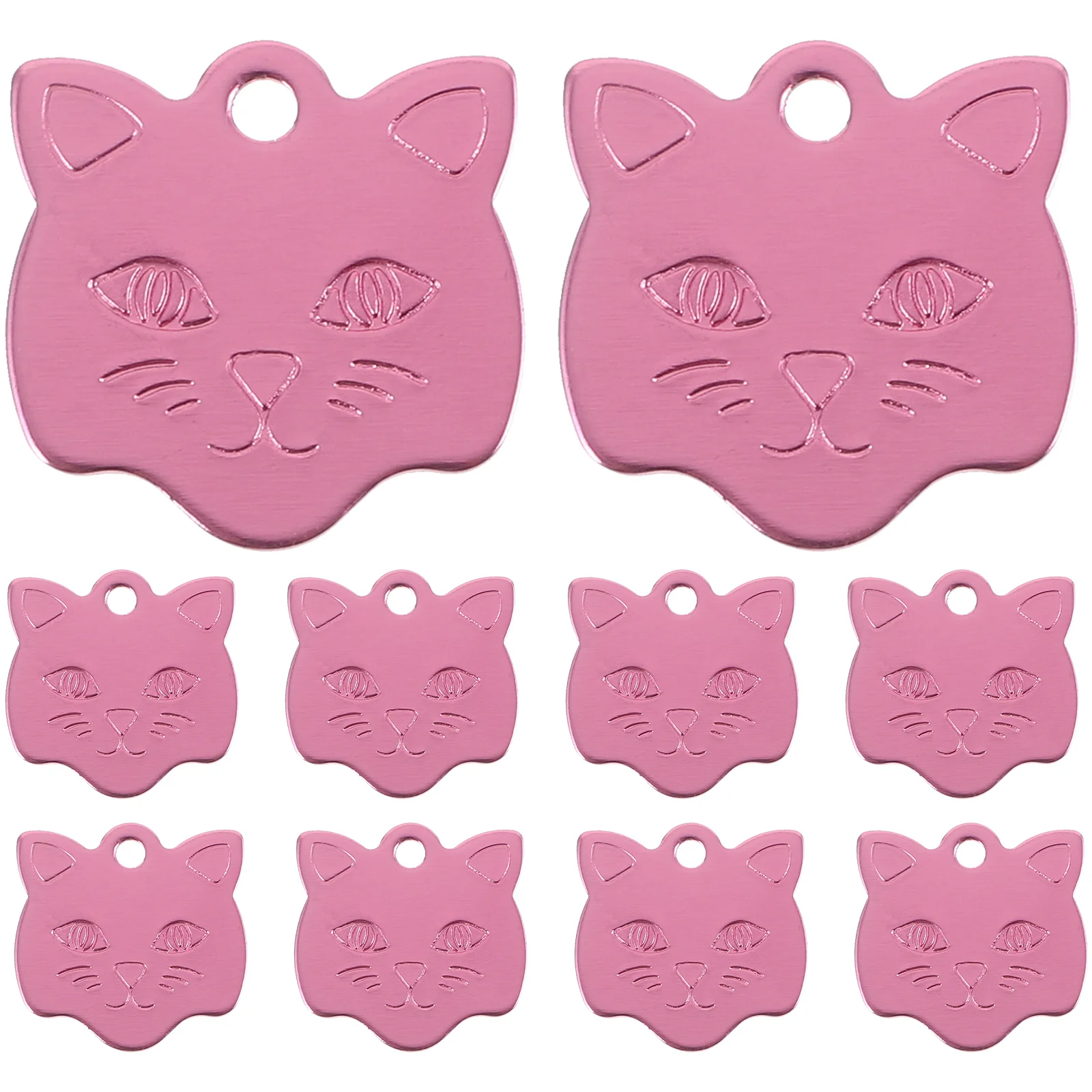 

10 Pcs Dog Tag Name Pet Tags Kitten Collars Puppy Small Engraved Pets Id Charms