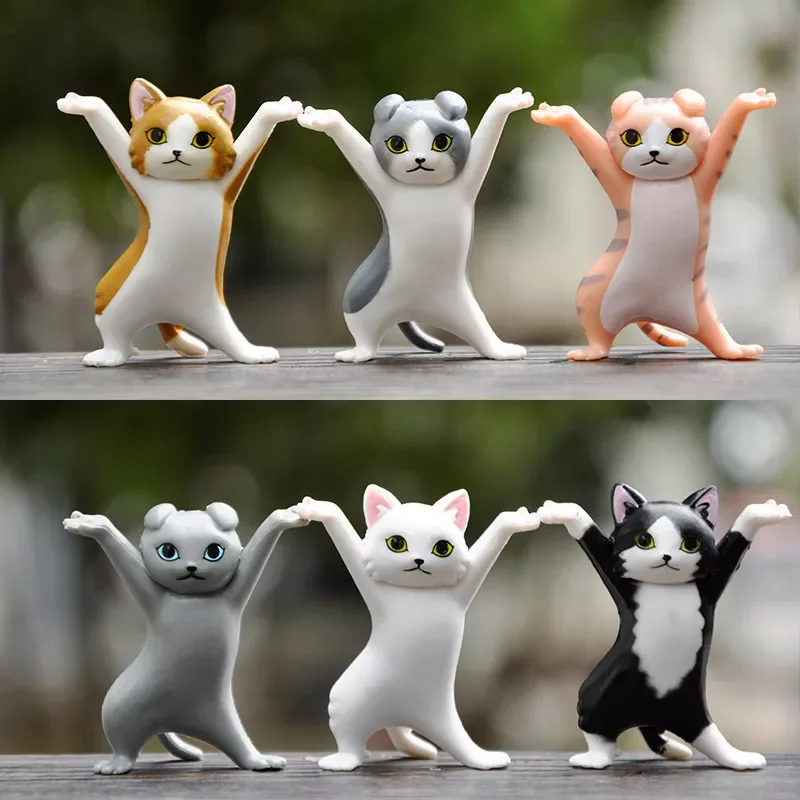 

New Funny Cat Pen Holder Toy Hold Everything Cat Earphone Bracket Home Decoration Enchanting Dancing Cat Pencil Stand Anime Gift