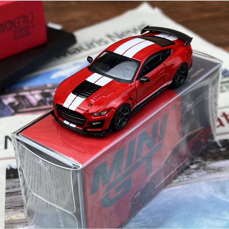 

Spot MINI GT 1:64 Ford Mustang Shelby GT500 Alloy Sports Car Model Red Adult Classic Collection Static Display Gift Souvenir