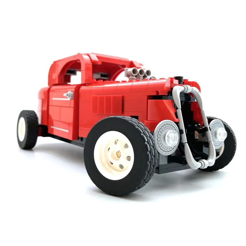 Фото Суперкар 10321 винтажный классический гоночный автомобиль MOC-189620, 701 шт., модель строительного блока, подарок на Рождество, день рождения, подходит для детей №3