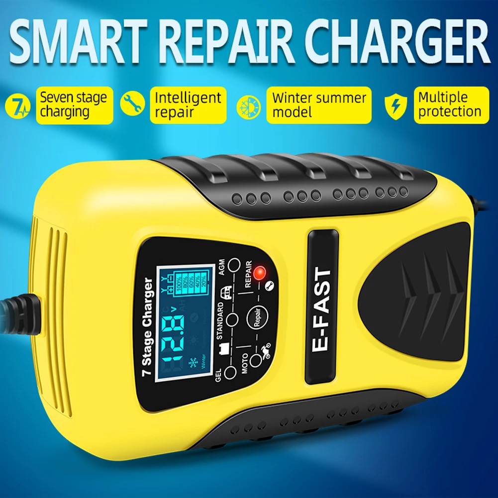 

Intelligence Battery Chargers for Auto Motorcycle Leads Acid Intelligent LCD Display Car Batteries Charger