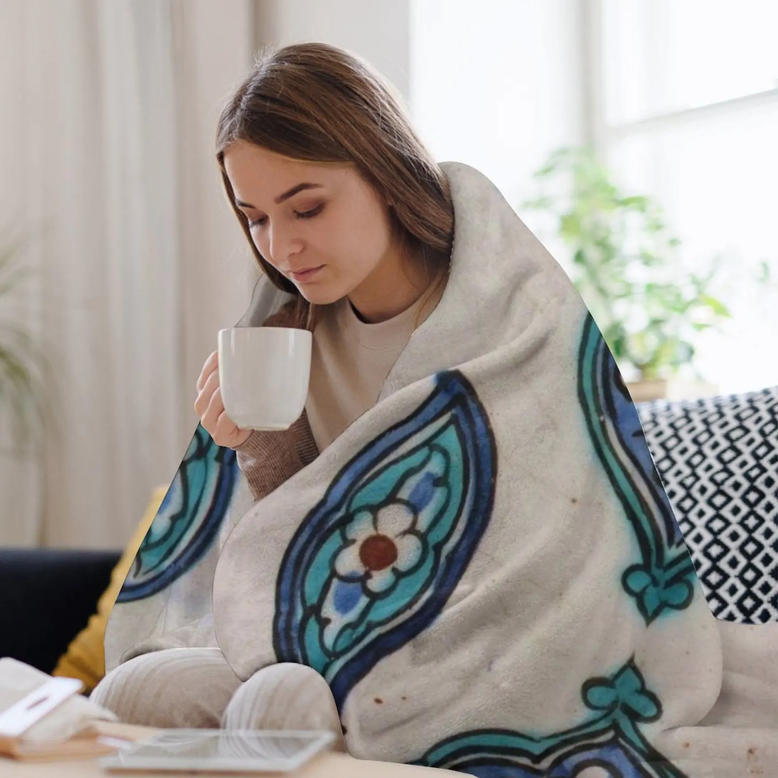 Фланелевое одеяло турецкий османский дизайн