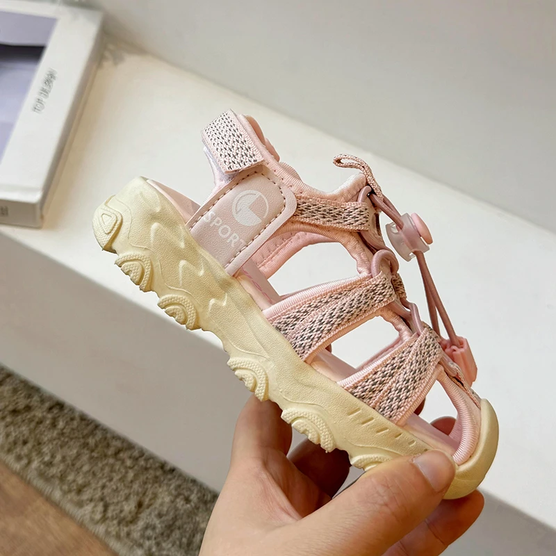 Детские сетчатые спортивные сандалии для мальчиков и девочек пляжная обувь