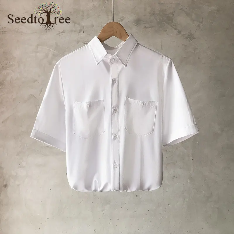 Summer Solid Color Men's Casual Shirts Short SleeveTurndown Collar Single Breasted Simple Fashion Shirts