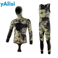 kkq 008 one piece fishing suit camouflage pattern hat mens and womens wetsuits surfing snorkeling full wetsuits