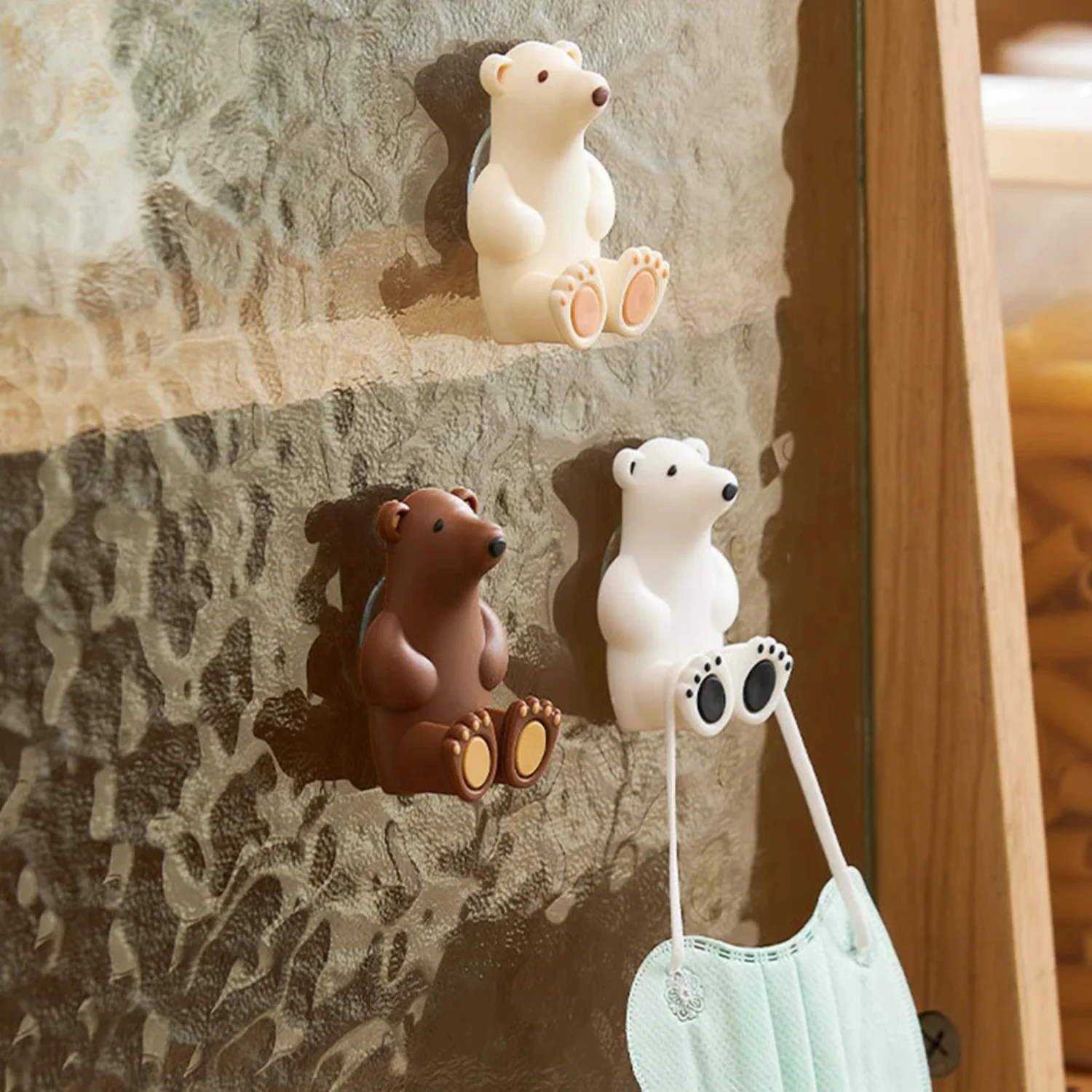 Настенный держатель для зубных щеток креативная присоска полярной формы не