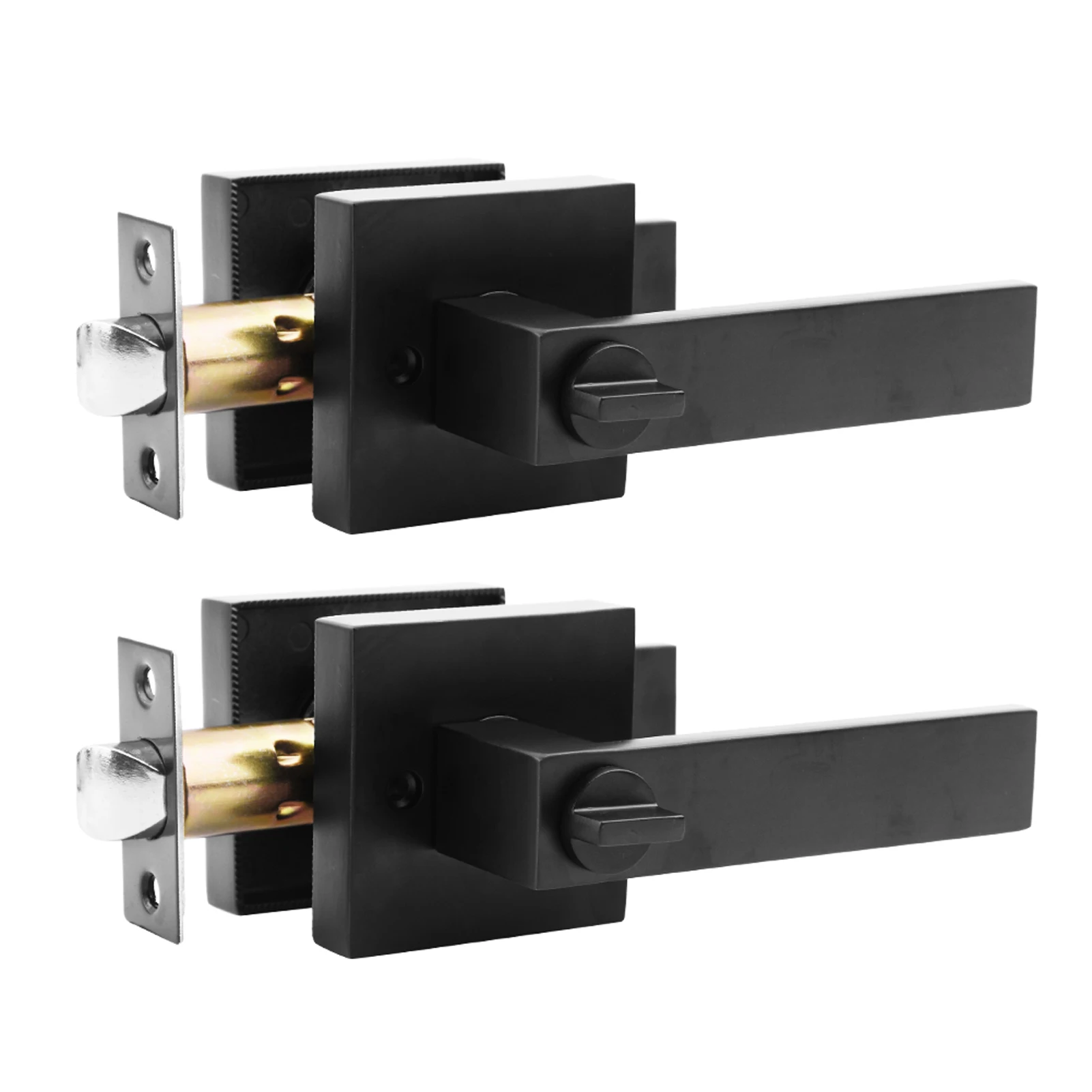 

2 шт., квадратные дверные ручки с ключом