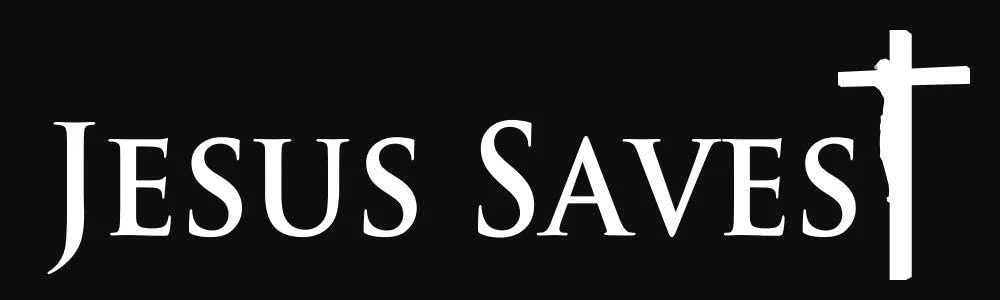 

For HZ Graphics Jesus Saves Bible Religious Vinyl Magnetic Car Bumper Magnet Sticker 5"