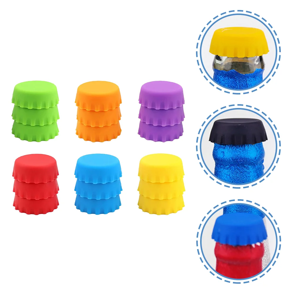 

Bottlecaps Beer Silicone Stopper Sealer Reusable Stoppers Plugs Lids Water Plug Color Saver Drink Soda Sealing Beverage Cap