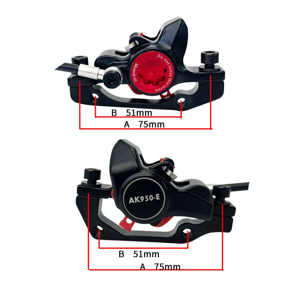 

E-Bike Disc Brake Practical Useful Accessories Aluminum Alloy Convenient Hydraulic IS 51mm PM 74mm Replacement