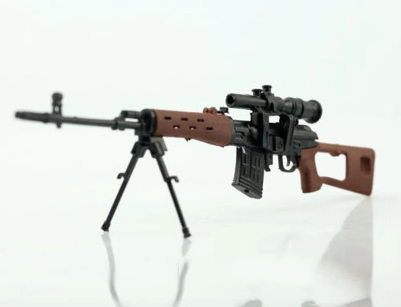 Масштаб 1/6 игрушечное оружие SVD 1:6 снайперская винтовка 4D модель пластикового