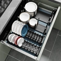Built Bowl Rack Kitchen Cabinet  Drawer Cabinet Store Dishes And Plates  Separate Pot Storage Rack And Storage Rack