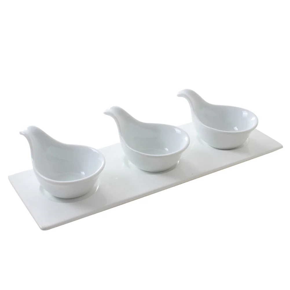 

4 шт. изысканные керамические простые прочные ложки для соуса, тарелка для соуса, ложки для икры для дома