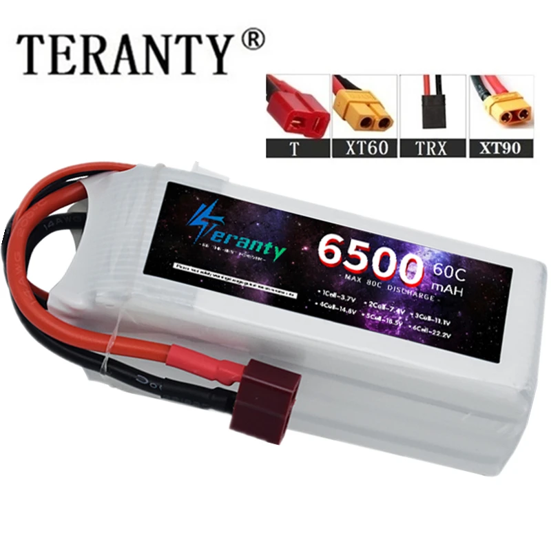 Аккумулятор Lipo 4S 14 8 в 6500 мАч 60C/80C со штекером XT90 Deans для радиоуправляемого