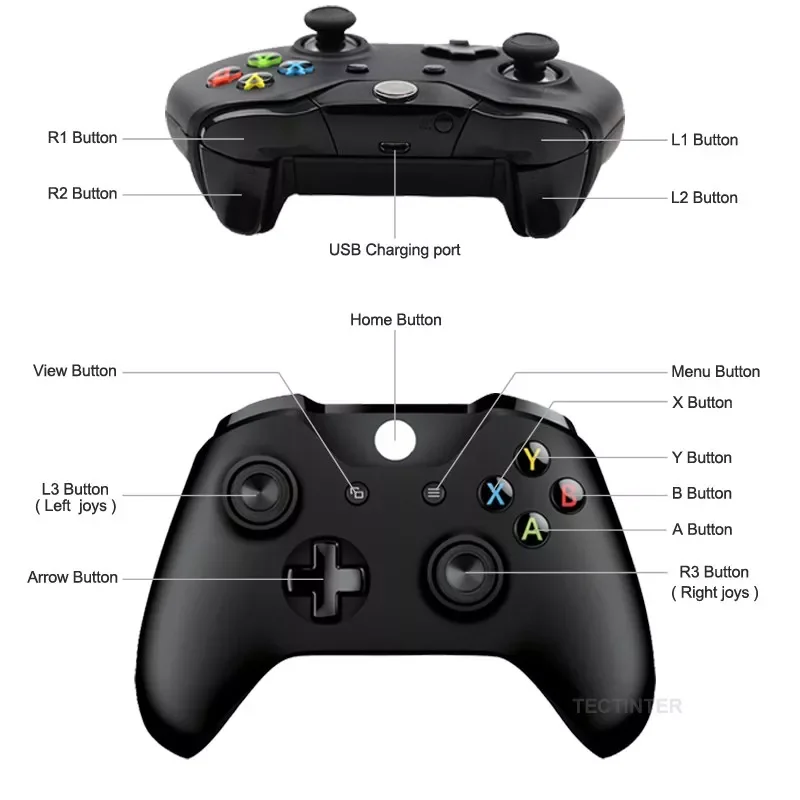 Беспроводной геймпад для Xbox One контроллер тонкий джойстик ПК Win7/8/10 X S |