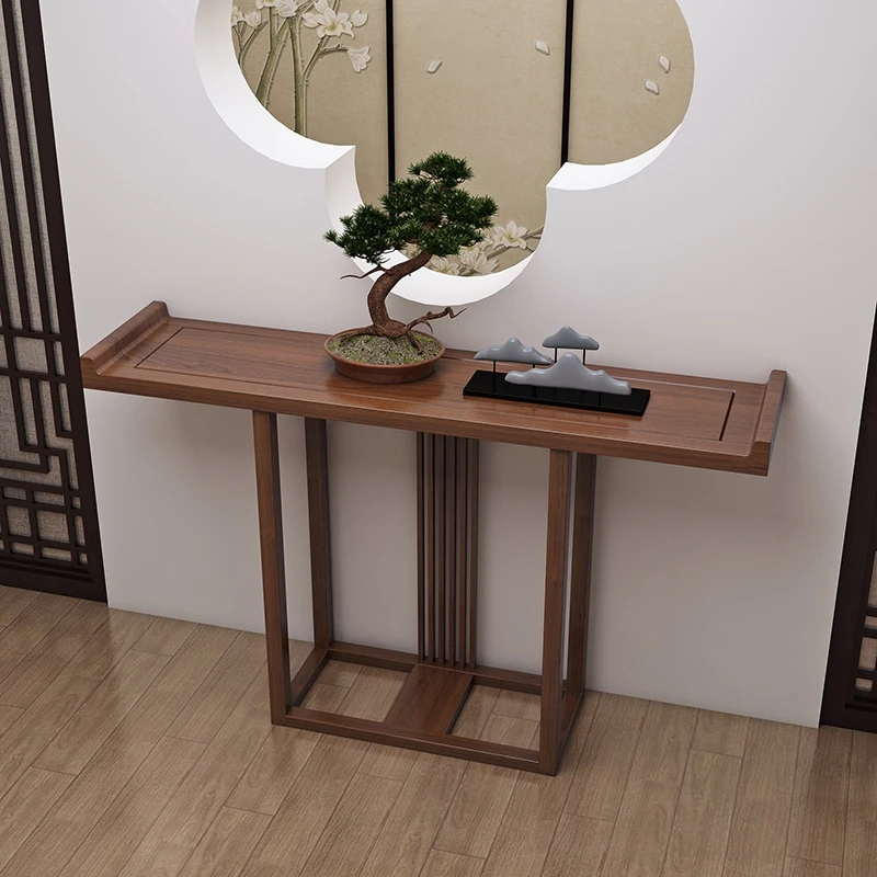 

Новый китайский стол для крыльца из массива дерева 80 см современный шкаф для крыльца узкий стол для гостиной минималистичный стол для крыльца мебель для дома