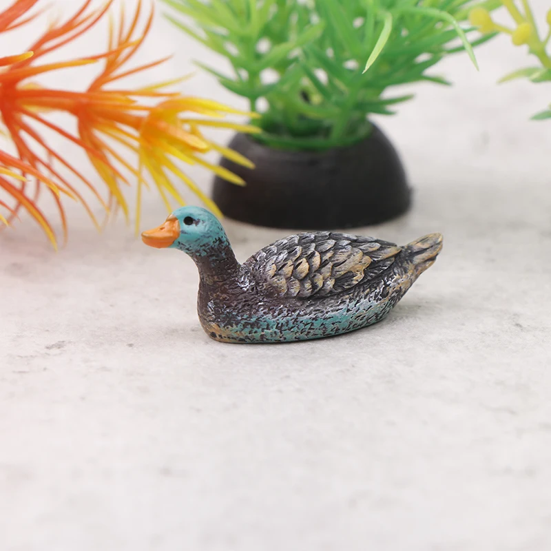 1 шт. Wigwam статуя бонсай ручной работы миниатюрная утка животное кукла орнамент