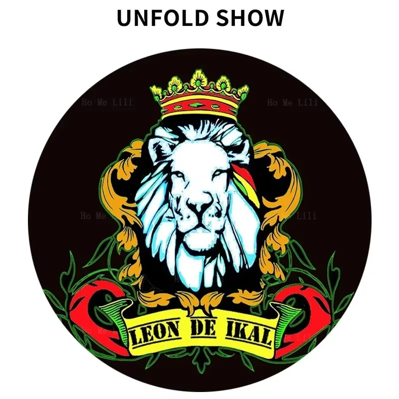 Круглая тканевая скатерть с логотипом Lion With The Crown Reggae Rasta Music Logo Judah Leon Classics (art.: 3920d97fbf19a) - 3920d97fbf19a