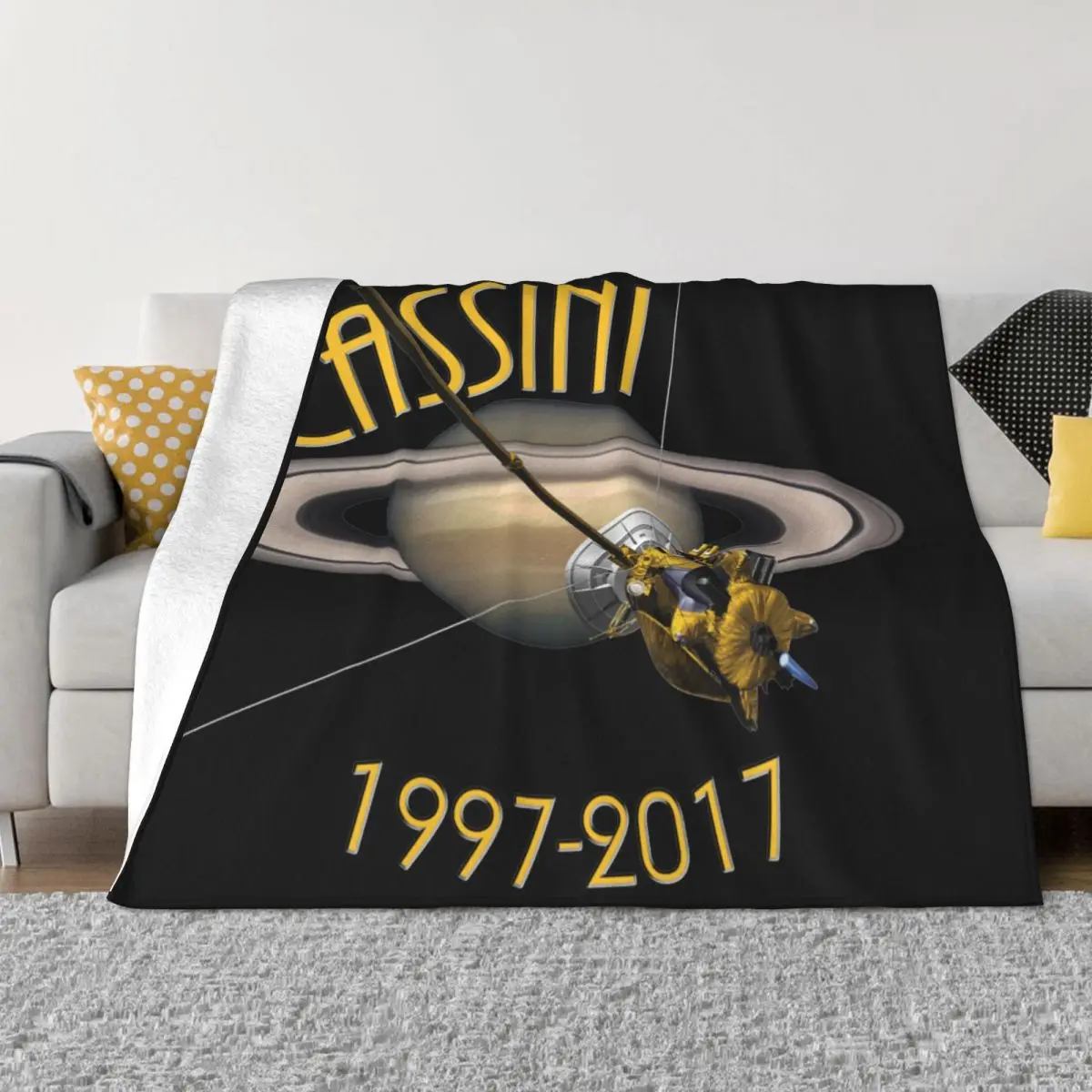 Бархатное покрывало для спальни с зондом на Saturn 1997-2017 Space Mars
