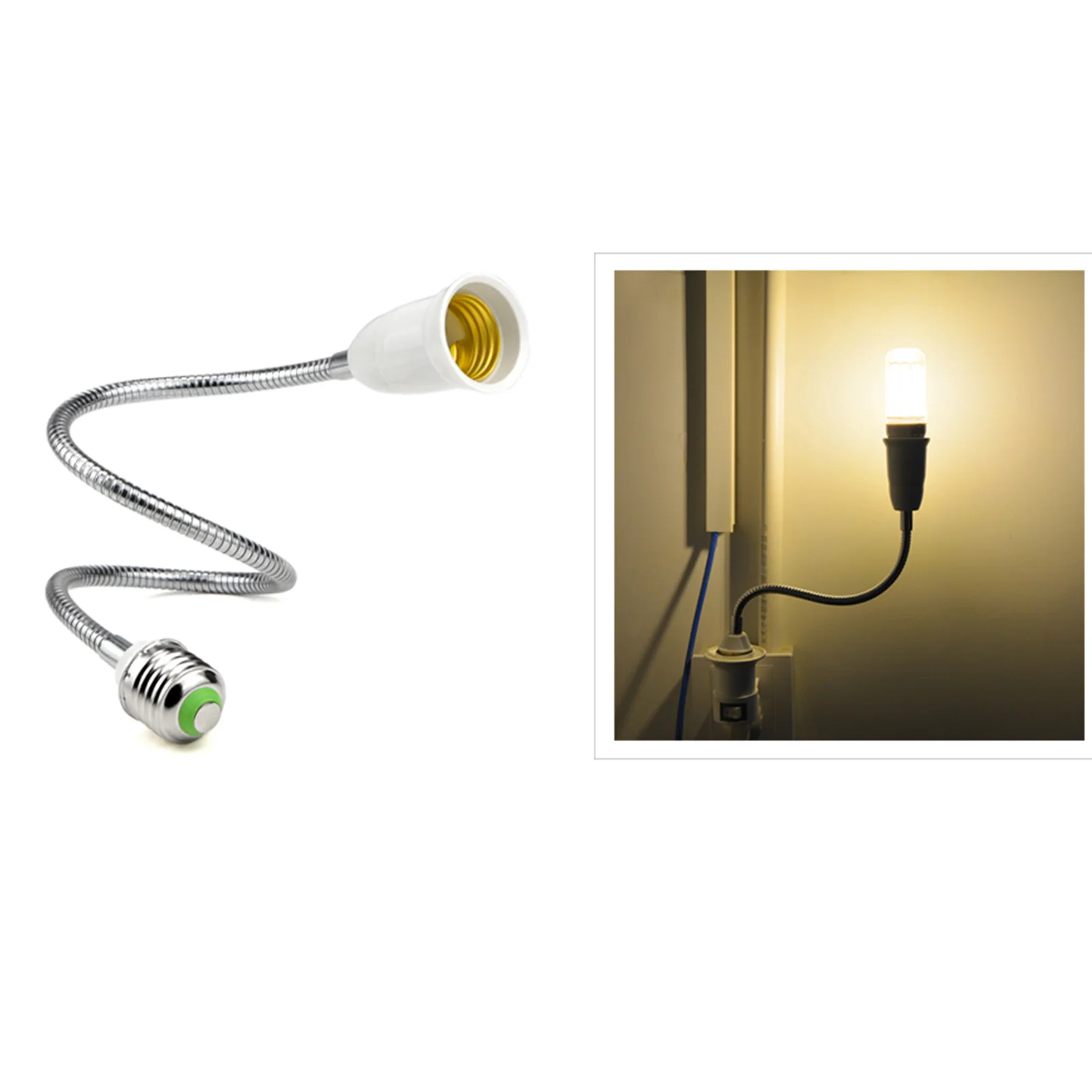 

E27 Light Socket Extender Adapter E27 To E27 Socket Extender Flexible Gooseneck Adjustable Extension Socket Extender