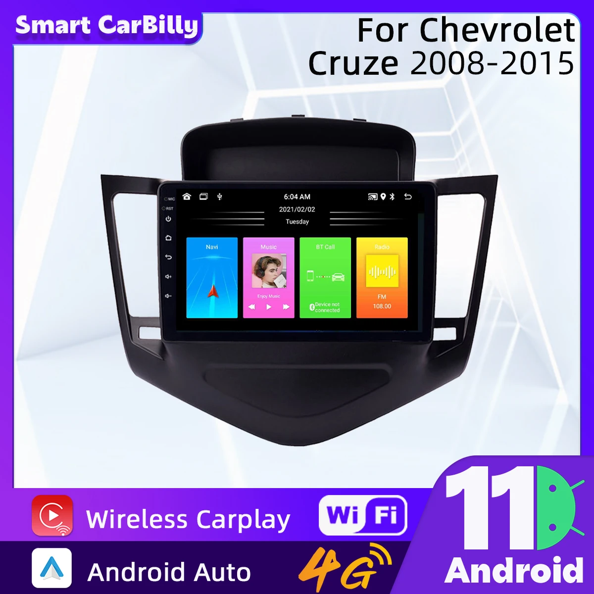 

Stereo Receiver for Chevrolet Cruze 2008-2015 Head Unit Stereo 2 Din Car Radio Android GPS Navigation Multimedia Player