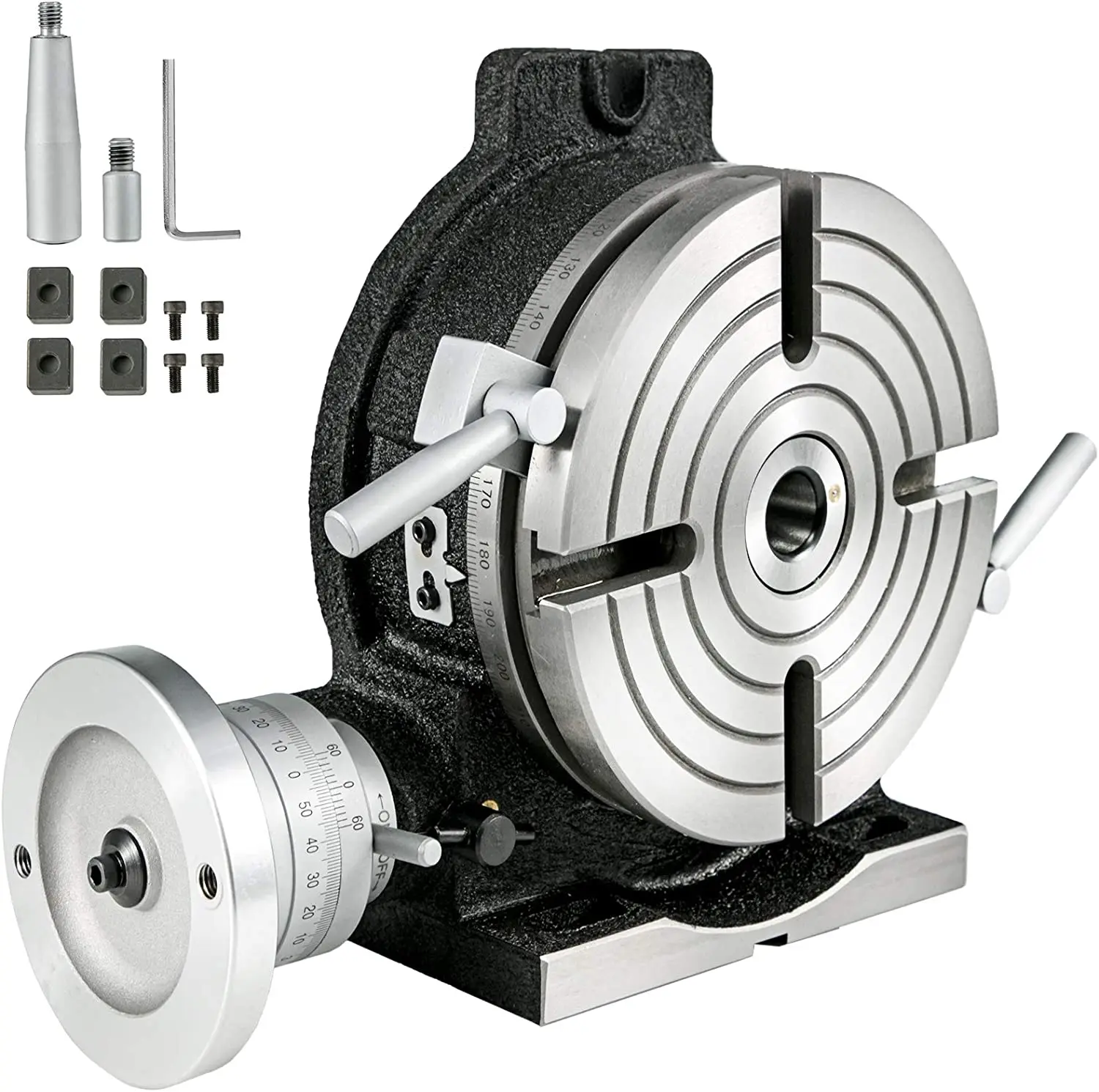 

HV-6, 6” TSL150 Vertical & Horizontal Rotary Table for drilling milling machine workholding