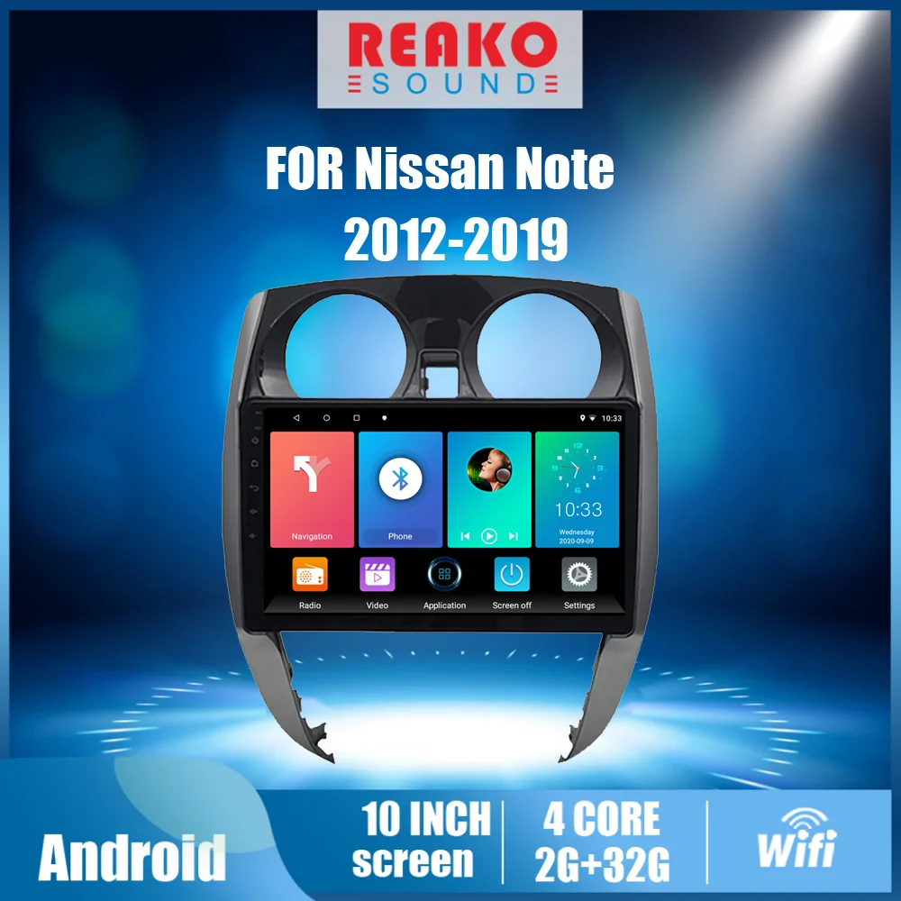 

Автомагнитола 2DIN, 10,1 дюйма, без DVD, с рамкой, для Nissan Note 2012-2019