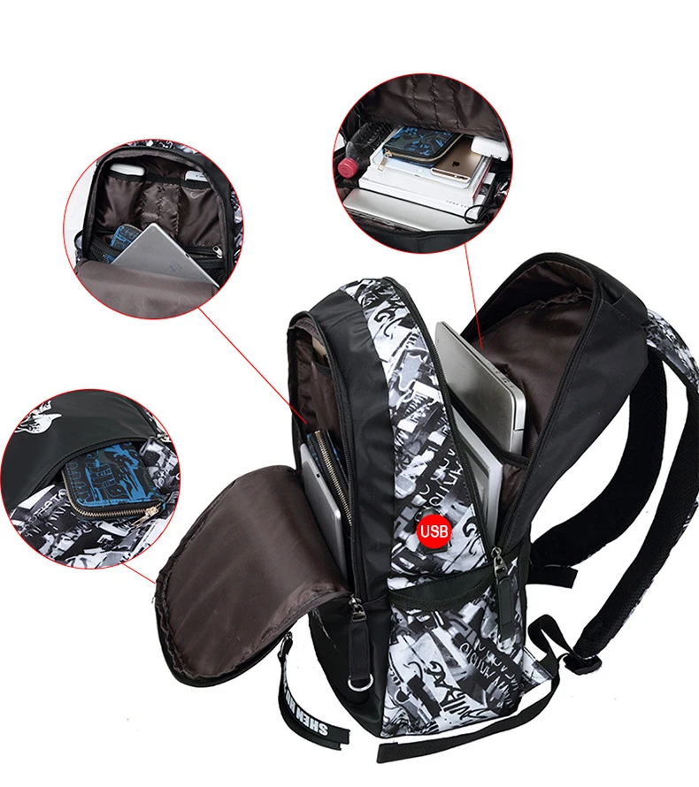 Florescent Kids School Backpack Boys Waterproof Durable School Bags for Boy High School Students Bookbag Mochilas Escolares