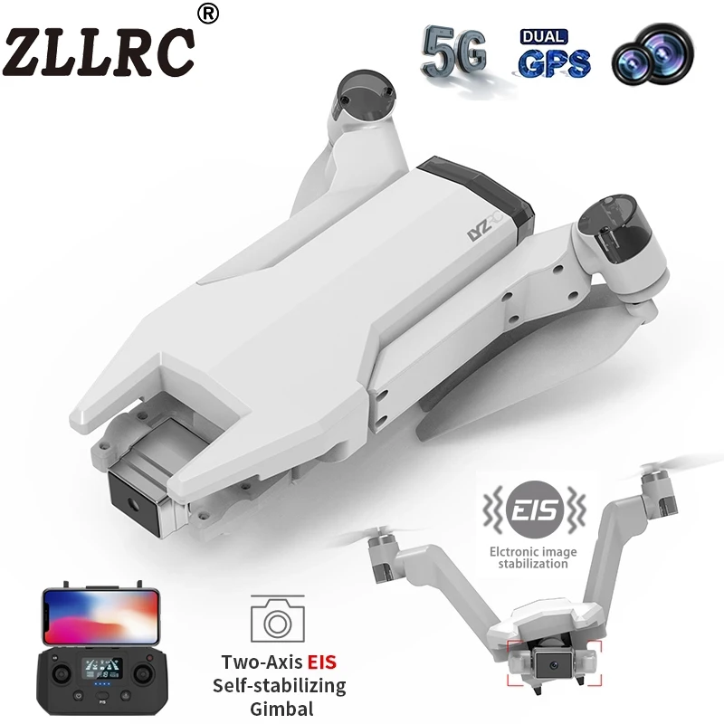 

ZLLRC 2023 NEW L100 Professional Drone Dual HD Camera EIS Two-Axis Gimbal Camera Helicopter RC Distance Brushless Quadcopter Toy