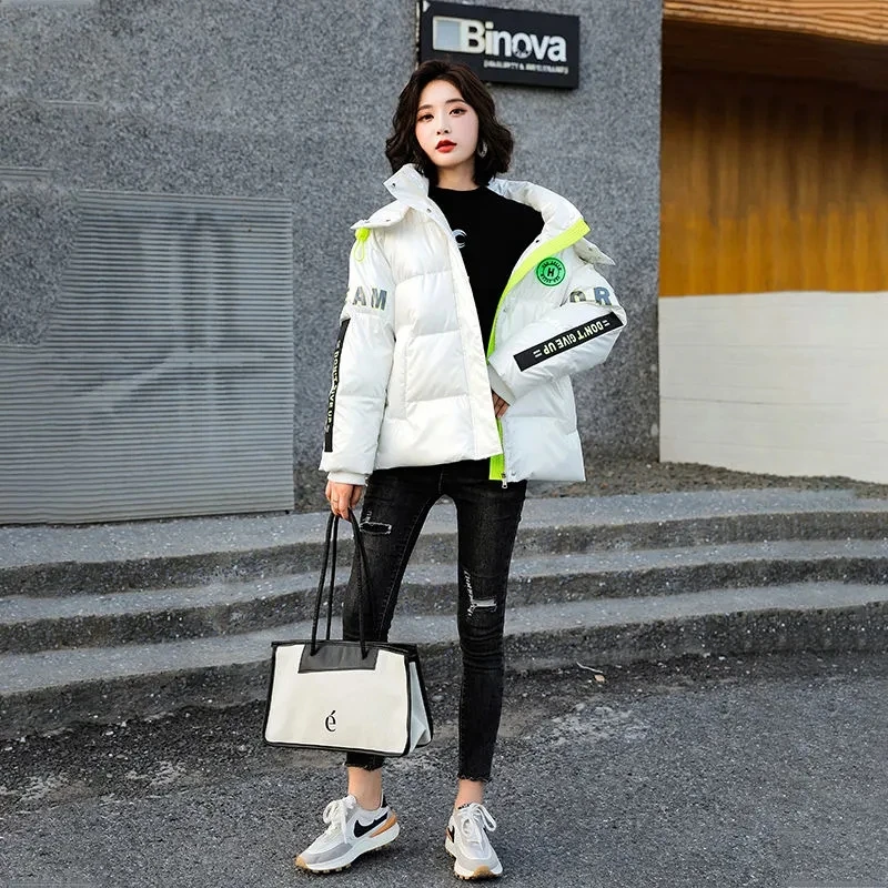 Глянцевое пуховое пальто с подкладкой Женская водонепроницаемая пуховая куртка