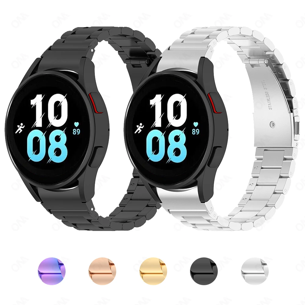 

Metal Strap For Samsung Galaxy Watch 5 4 pro 44mm 40mm Classic 46mm 42mm No Gap Solid Bracelet Replacement Correa Watch band