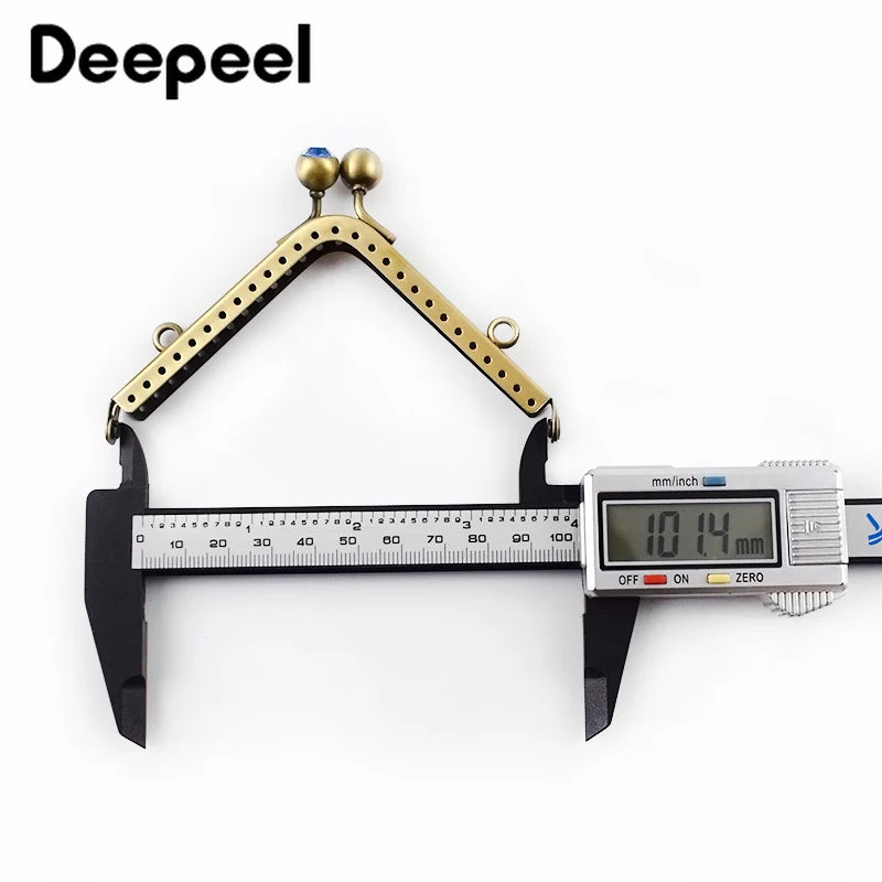 5pcs Deepeel 11cm Triangle Mini Purse Frame Kiss Clasp Bronze Metal Sewing Brackets Diy Vintage Coin Bag Clip Accessories BS166